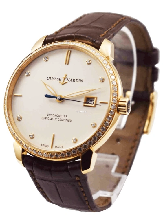 Ulysse Nardin,Classico 40mm,40mm,Rose Gold,Beige,Yellow,Automatic,Day,42hours,8156,8156-111B-2/991