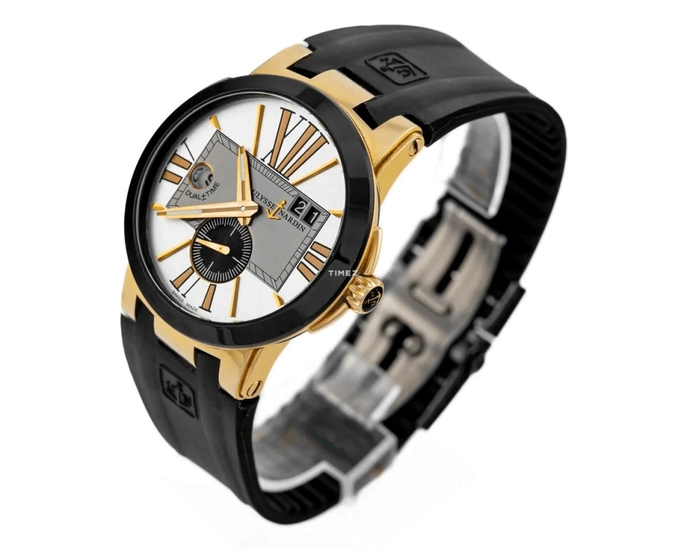 Ulysse Nardin,Dual Time 43mm,43mm,Rose Gold,Ceramic,Silver,Grey,Automatic,Dule Time,Big Date,246,246-00-3/421