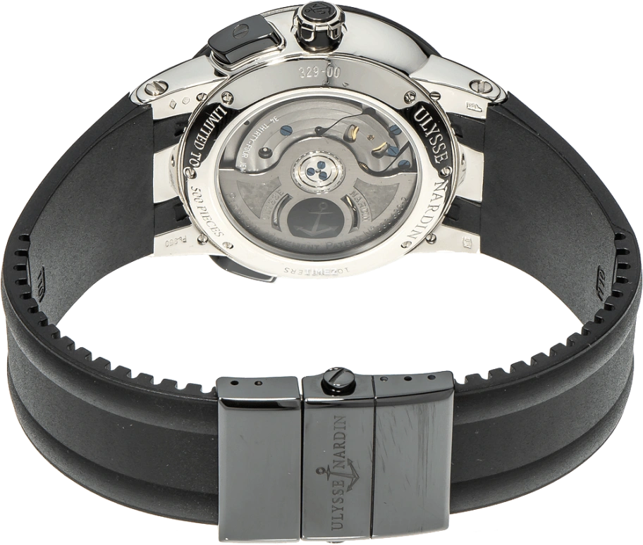 Ulysse Nardin,El Toro 43mm,43mm,Platinum,Black,Silver,Automatic,Perpetual Calendar,Month,Date,Dule Time,In-house Caliber,Sapphire,Crystal Glass,329,329-00