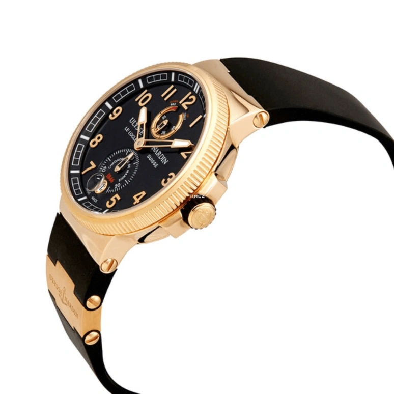 Ulysse Nardin,Marine 43mm,43mm,Yellow Gold,Black,Automatic,Day,Power Reserve Indicator,1186,1186-126-3/62