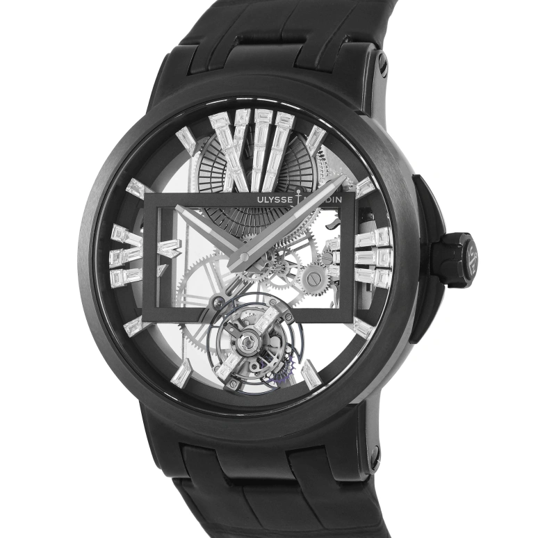 Ulysse Nardin,Executive 43mm,43mm,Titanium,Skeleton,Handwound,170hours,In-house Caliber,1713,1713-139/MAGIC-BLACK