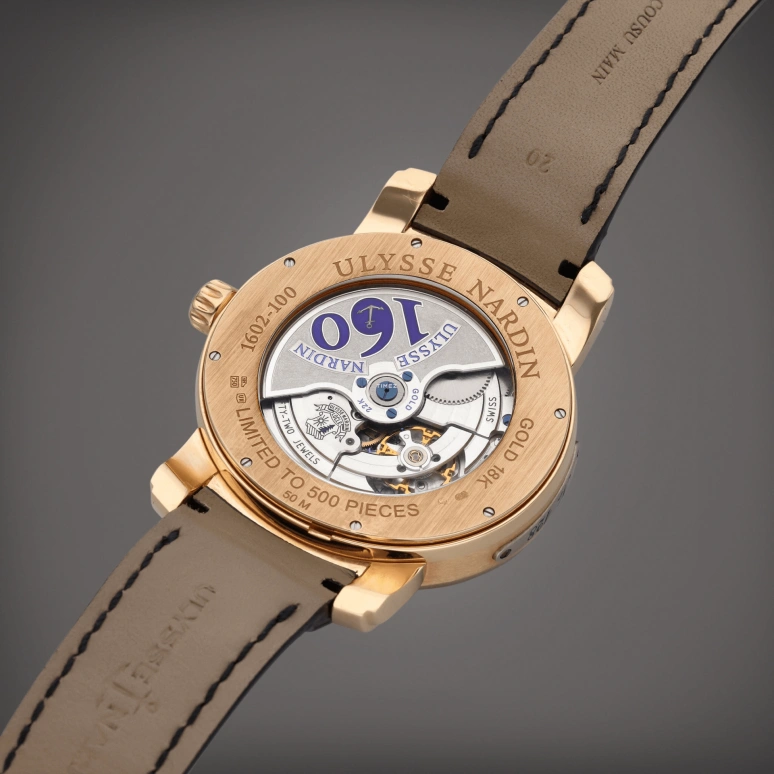 Ulysse Nardin,Classico 43mm,43mm,Rose Gold,Blue,Automatic,Big Date,52hours,1602,1602-100