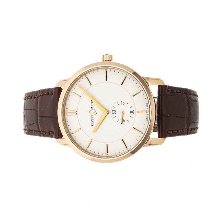 Ulysse Nardin,Classico 39mm,39mm,Rose Gold,Beige,Handwound,Sapphire,Crystal Glass,Round,8206,8206-188-2/31