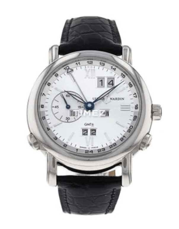 Ulysse Nardin,Dual Time 40mm,40mm,White Gold,Coal Gray,Automatic,Annual Calendar,Month,Date,Day,In-house Caliber,Sapphire,Crystal Glass,320,320-82/31