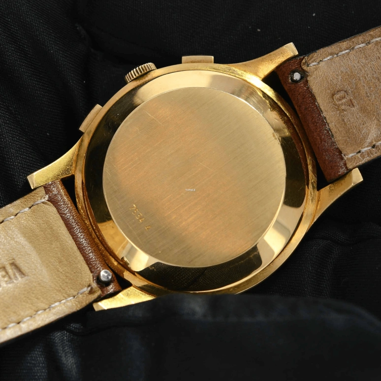 Ulysse Nardin,Other 36mm,36mm,Yellow Gold,Silver,Handwound,Chronograph,Sapphire,Crystal Glass,7534,7534-4