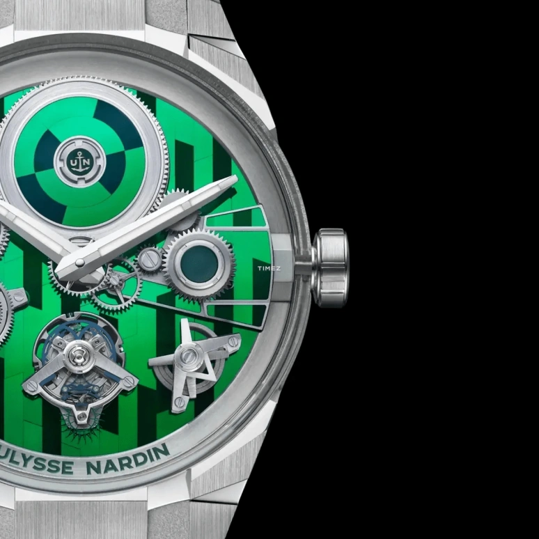 Ulysse Nardin,Blast 45mm,45mm,White Gold,Green,Handwound,Power Reserve Indicator,Tourbillon,1760,1760-401LE-8A-GREEN/3A