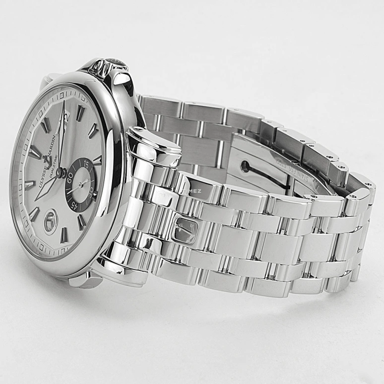 Ulysse Nardin,Dual Time 42mm,42mm,Stainless Steel,Silver,Automatic,Day,Dule Time,243,243-55-7/91