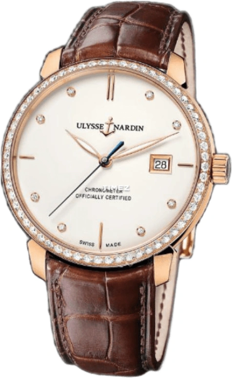 Ulysse Nardin,Classico 40mm,40mm,Rose Gold,Beige,Yellow,Automatic,Day,42hours,8156,8156-111B-2/991