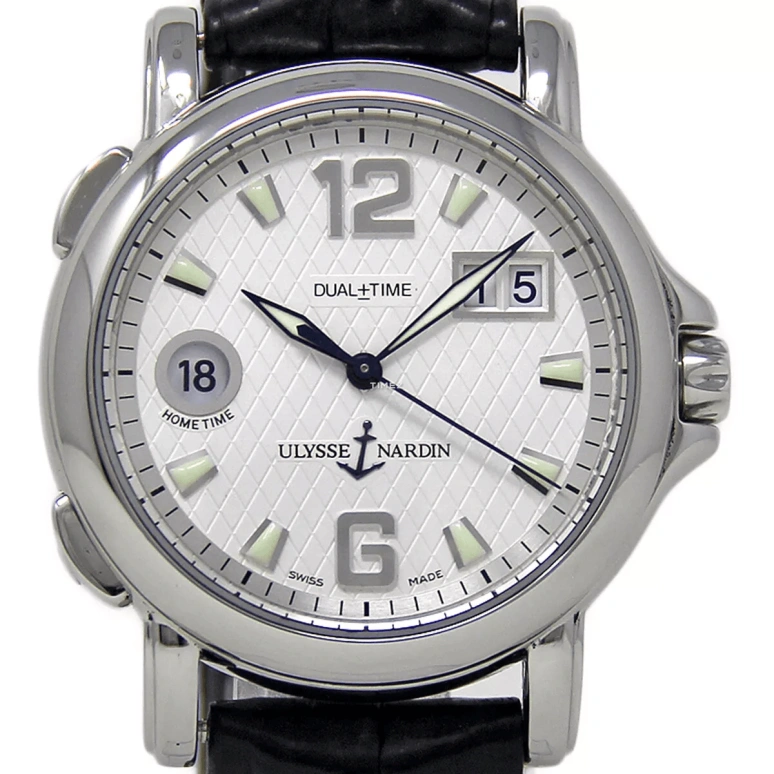 Ulysse Nardin,Dual Time 40mm,40mm,Stainless Steel,Silver,Automatic,Dule Time,Big Date,223,223-88/60