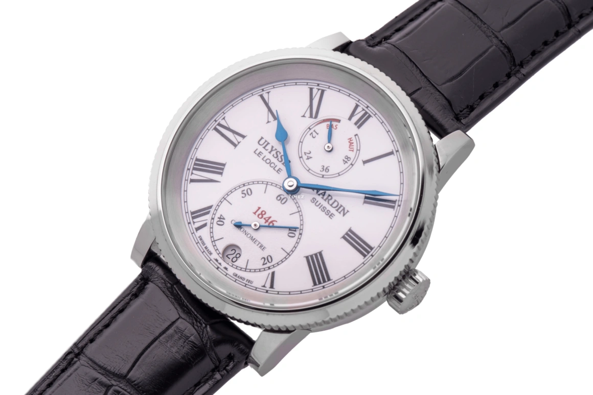 Ulysse Nardin,Marine 41mm,41mm,Stainless Steel,White,Automatic,Day,Power Reserve Indicator,1183,1183-900/EO