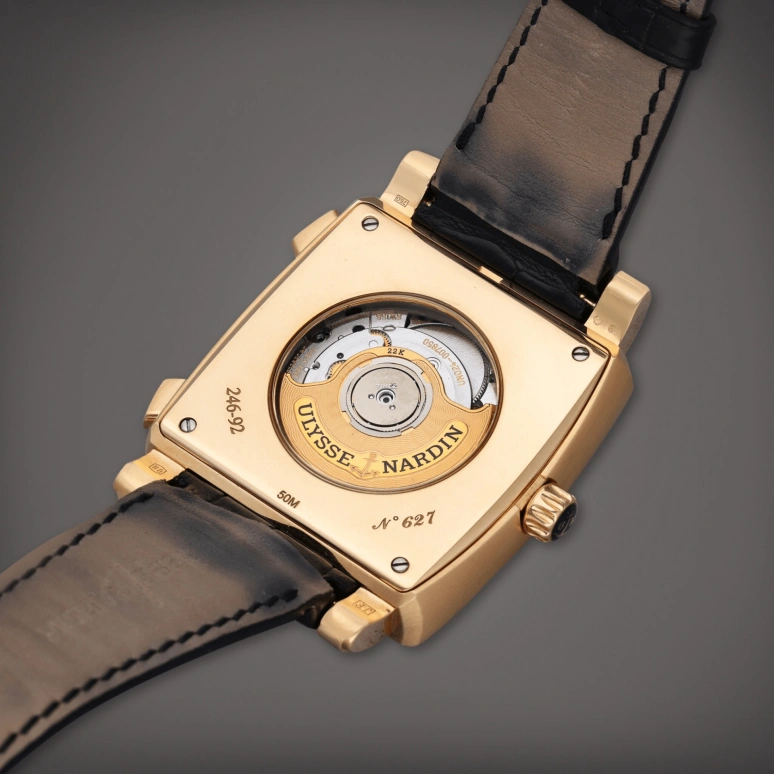 Ulysse Nardin,Dual Time 55.50x42mm,55.50x42mm,Pink Gold,Black,Automatic,Dule Time,Big Date,246,246-92/692