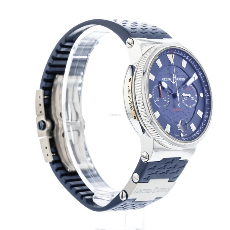 Ulysse Nardin,Marine 41mm,41mm,Stainless Steel,Blue,Automatic,Chronograph,Day,353,353-68LE-3