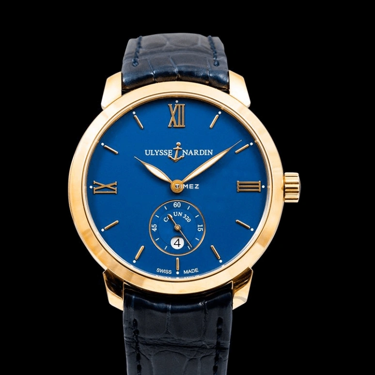 Ulysse Nardin,Classico 40mm,40mm,Rose Gold,Blue,Automatic,Day,48hours,3206,3206-136-2/33
