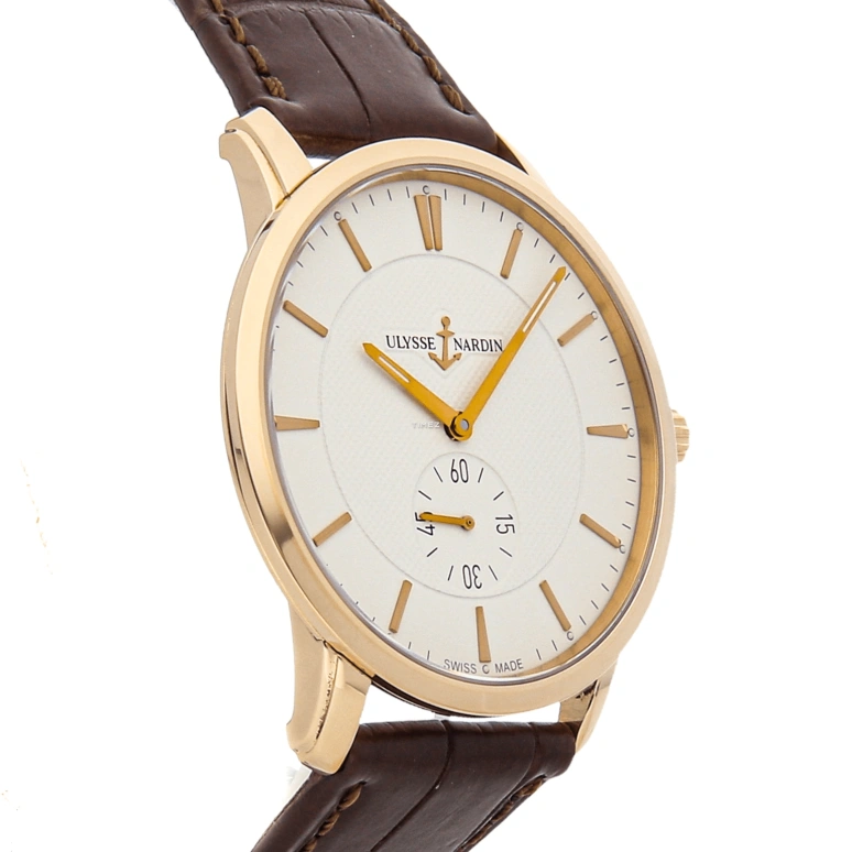 Ulysse Nardin,Classico 39mm,39mm,Rose Gold,Beige,Handwound,Sapphire,Crystal Glass,Round,8206,8206-188-2/31