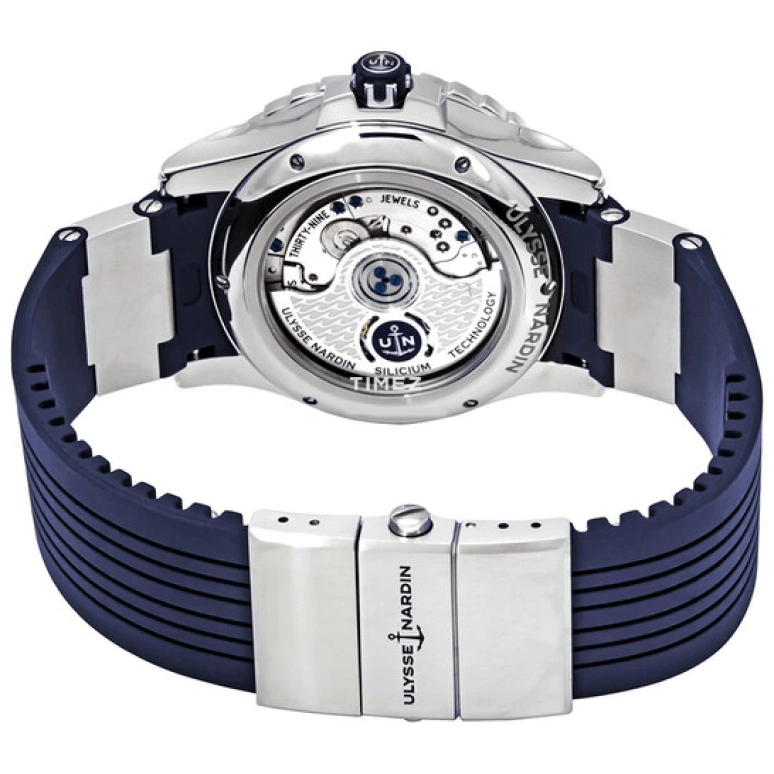 Ulysse Nardin,Diver 40mm,40mm,Stainless Steel,Rubber,Blue,Automatic,Day,48hours,3203,3203-190-3C/10.13