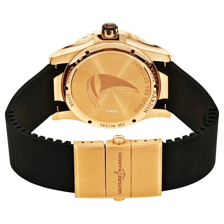 Ulysse Nardin,Diver 40mm,40mm,Rose Gold,Black,Automatic,Day,42hours,8156,8156-180E-3C/12