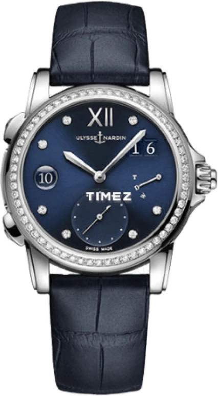Ulysse Nardin,Dual Time 37.50mm,37.50mm,Stainless Steel,Blue,Automatic,Power Reserve Indicator,Dule Time,Big Date,3243,3243-222/393