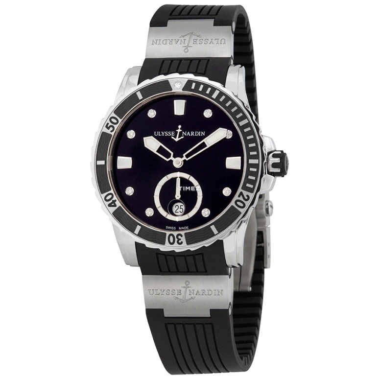 Ulysse Nardin,Diver 40mm,40mm,Stainless Steel,Black,Automatic,Day,48hours,3203,3203-190-3/12