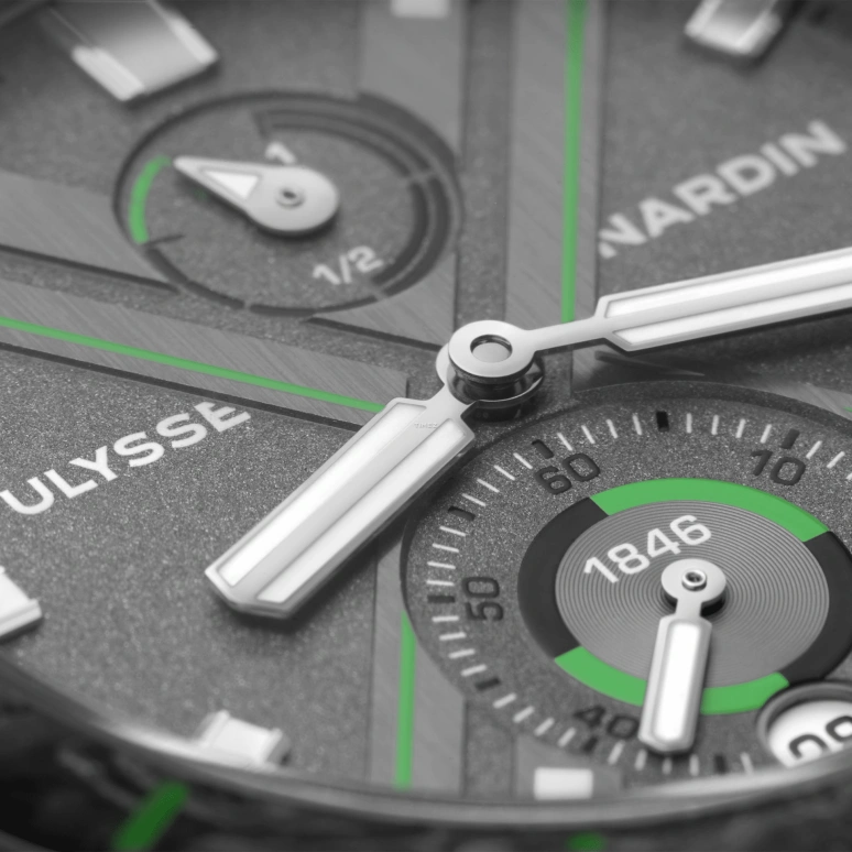 Ulysse Nardin,Diver 44mm,44mm,Stainless Steel,Luminous,Green,Automatic,Day,Power Reserve Indicator,1183,1183-170LE-1A-TOR/0A