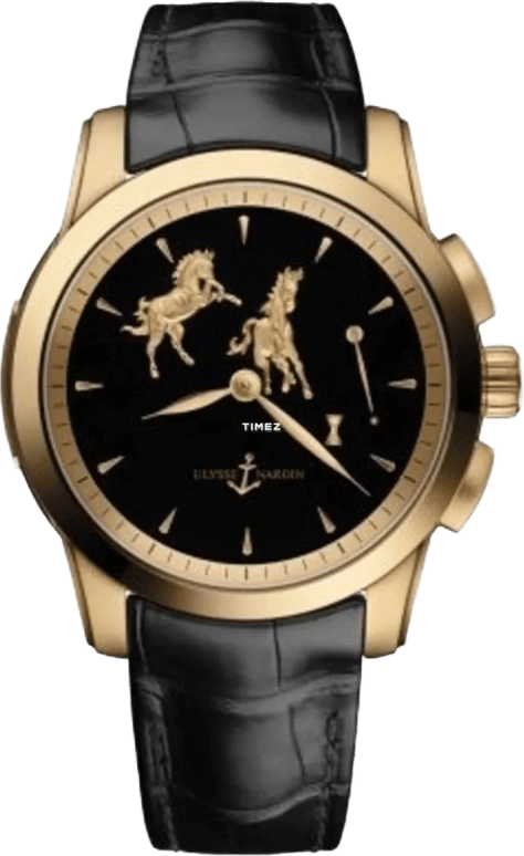 Ulysse Nardin,Classico 43mm,43mm,Rose Gold,Black,Automatic,Repeater,40hours,6106,6106-130/E2-HORSE