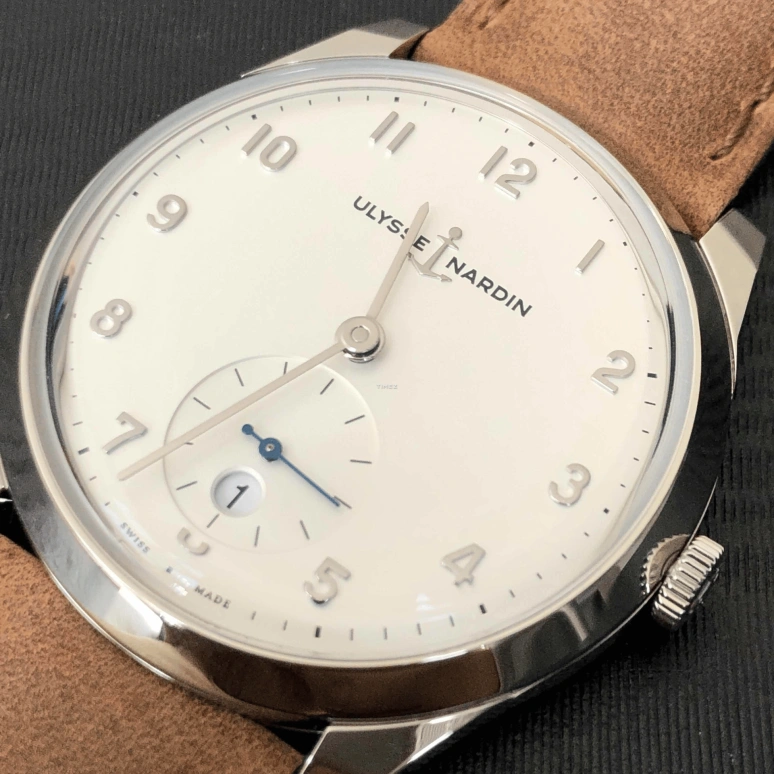 Ulysse Nardin,Classico 39mm,39mm,Stainless Steel,White,Automatic,Day,48hours,3203,3203-900