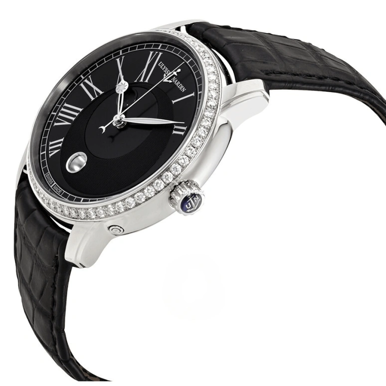 Ulysse Nardin,Classico 40mm,40mm,Stainless Steel,Black,Automatic,Moonphase,Day,8293,8293-122B-2/42