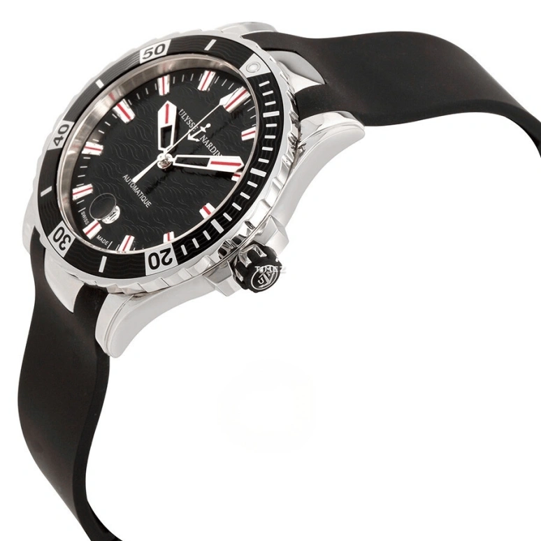 Ulysse Nardin,Marine 40mm,40mm,Stainless Steel,Rubber,Black,Automatic,Day,42hours,8153,8153-180-3/02