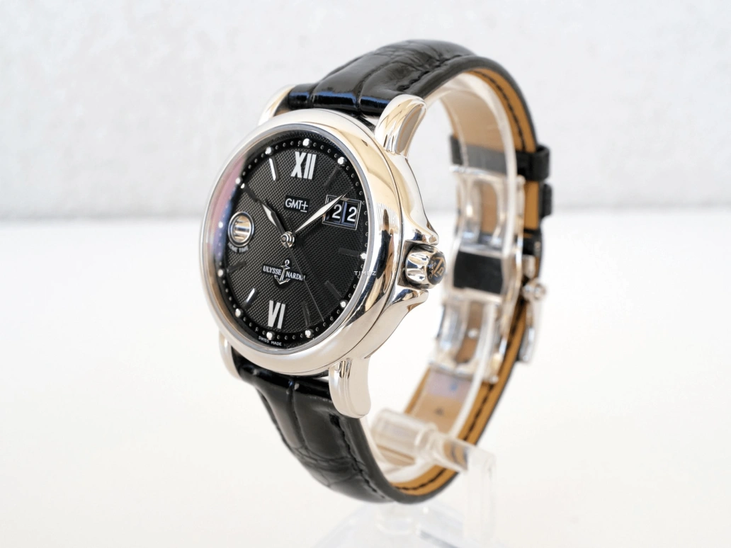 Ulysse Nardin,Dual Time 40mm,40mm,Stainless Steel,Black,Automatic,Dule Time,Big Date,223,223-88/382