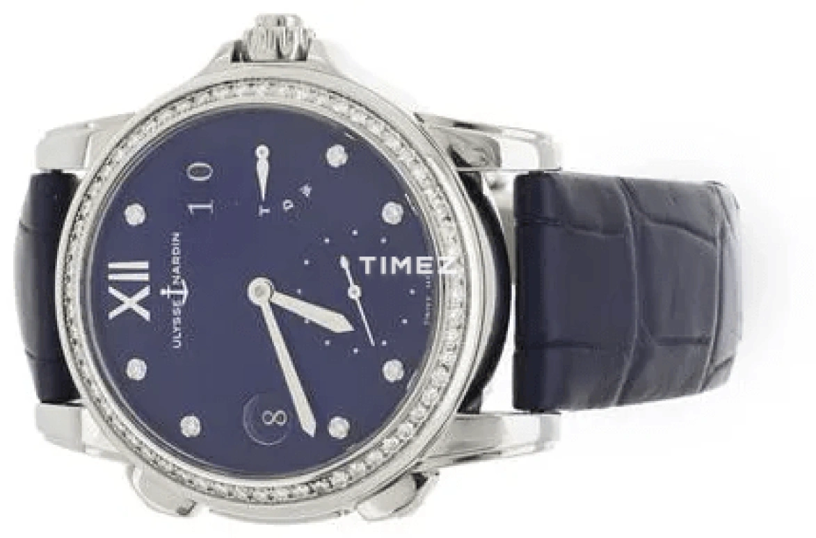 Ulysse Nardin,Dual Time 37.50mm,37.50mm,Stainless Steel,Blue,Automatic,Power Reserve Indicator,Dule Time,Big Date,3243,3243-222/393
