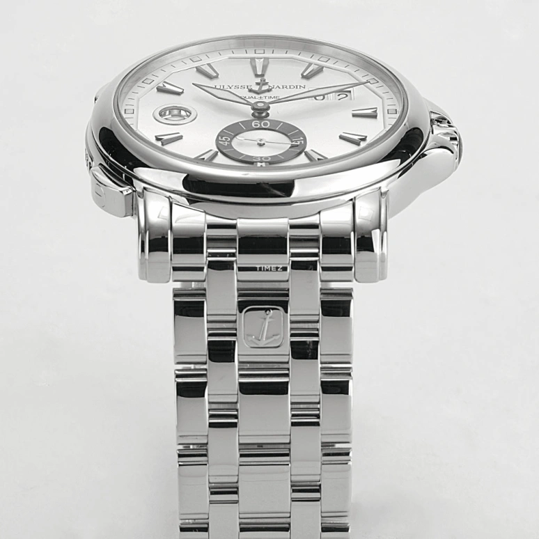 Ulysse Nardin,Dual Time 42mm,42mm,Stainless Steel,Silver,Automatic,Day,Dule Time,243,243-55-7/91