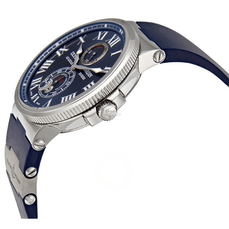 Ulysse Nardin,Marine 43mm,43mm,Stainless Steel,Blue,Automatic,Day,Power Reserve Indicator,263,263-67-3/43