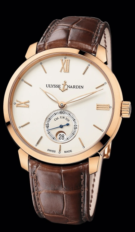 Ulysse Nardin,Classico 40mm,40mm,Rose Gold,Beige,Automatic,Day,48hours,3206,3206-136-2/31