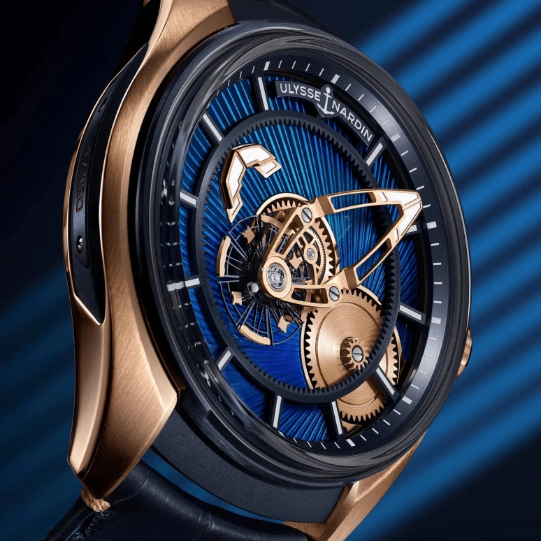 Ulysse Nardin,Freak 43mm,43mm,Titanium,Rose Gold,Blue,Automatic,Carrousel,72hours,2305,2305-270LE-3AE-BLUE/1A