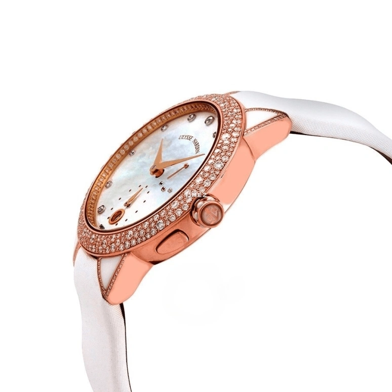 Ulysse Nardin,Jade 36x39mm,36x39mm,Rose Gold,White,Automatic,Day,In-house Caliber,3106,3106-125BC/991