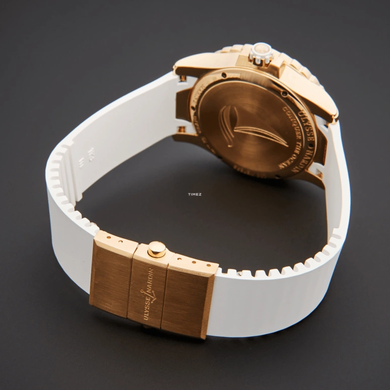 Ulysse Nardin,Marine 40mm,40mm,Rose Gold,White,Automatic,Day,42hours,8156,8156-180E-3C/20