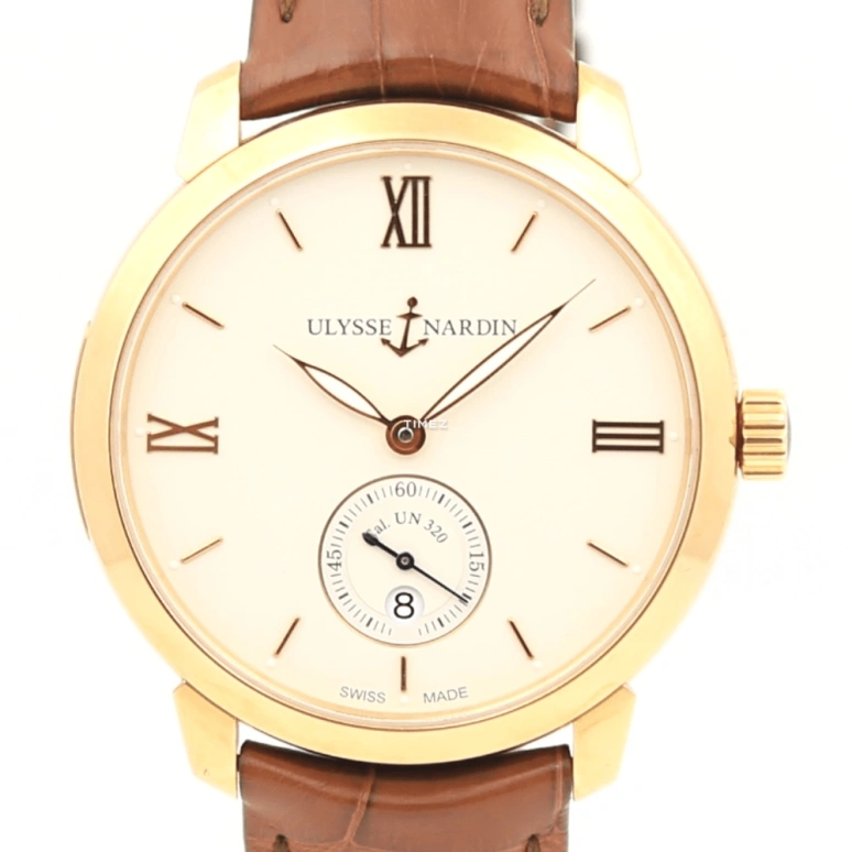 Ulysse Nardin,Classico 40mm,40mm,Rose Gold,Beige,Automatic,Day,48hours,3206,3206-136-2/31