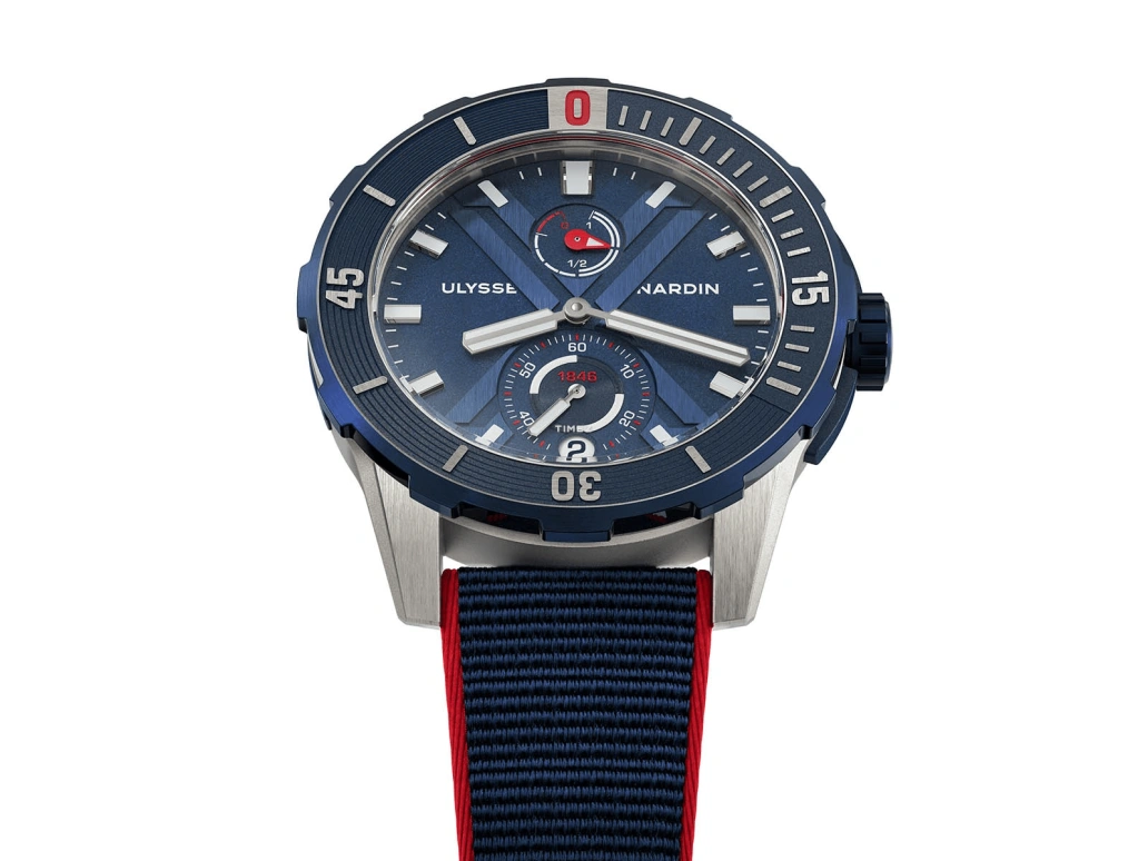 Ulysse Nardin,Diver 44mm,44mm,Titanium,Blue,Automatic,Day,Power Reserve Indicator,1183,1183-170LE/93-NEMO