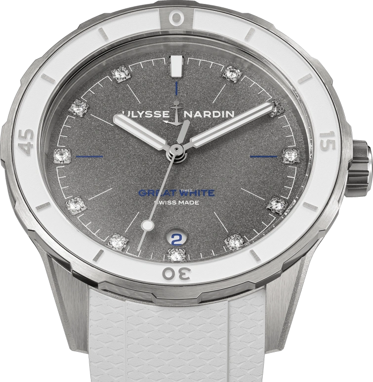 Ulysse Nardin,Diver 39mm,39mm,Stainless Steel,Grey,Automatic,Day,42hours,8163,8163-182LE-3/11-GW