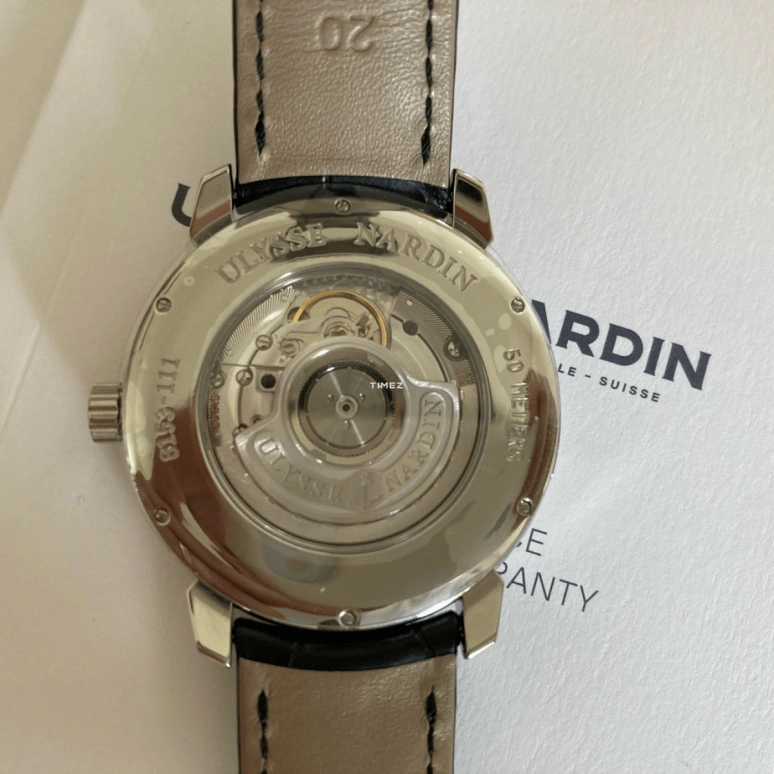 Ulysse Nardin,Other 40mm,40mm,Stainless Steel,Silver,Grey,Automatic,Day,42hours,8153,8153-111-2/90