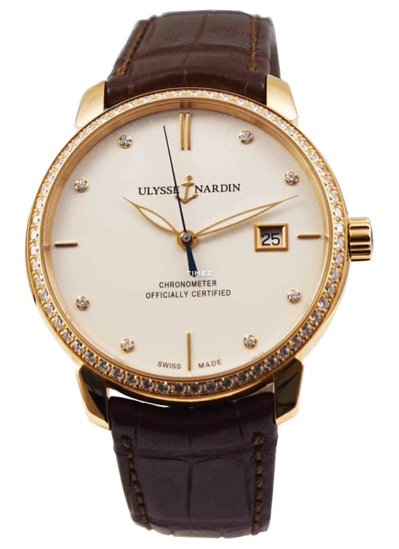 Ulysse Nardin,Classico 40mm,40mm,Rose Gold,Beige,Yellow,Automatic,Day,42hours,8156,8156-111B-2/991