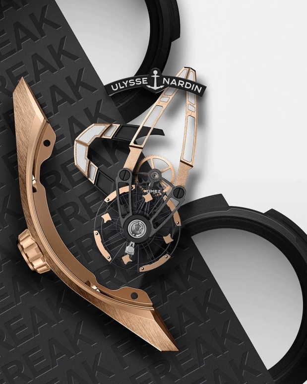 Ulysse Nardin,Freak 43mm,43mm,Rose Gold,Titanium,Black,Automatic,72hours,In-house Caliber,2305,2305-270.2/02
