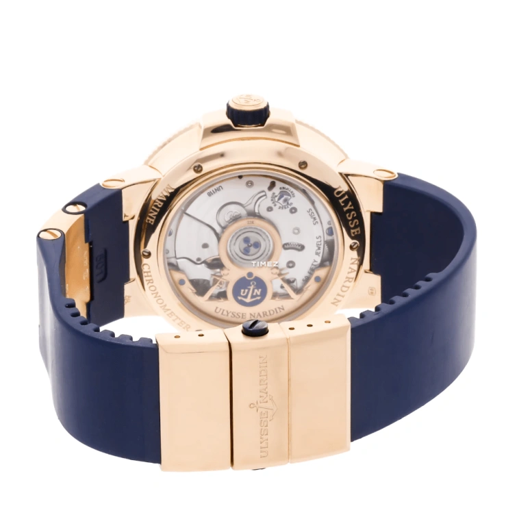 Ulysse Nardin,Marine 43mm,43mm,Rose Gold,Blue,Automatic,Day,Power Reserve Indicator,1186,1186-126-3/63