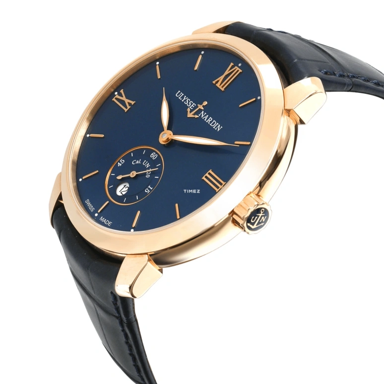 Ulysse Nardin,Classico 40mm,40mm,Rose Gold,Blue,Automatic,Day,48hours,3206,3206-136-2/33