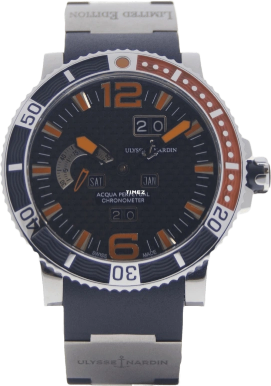 Ulysse Nardin,Marine 45mm,45mm,Titanium,Black,Automatic,Perpetual Calendar,Month,Date,Dule Time,48hours,In-house Caliber,333,333-90-3