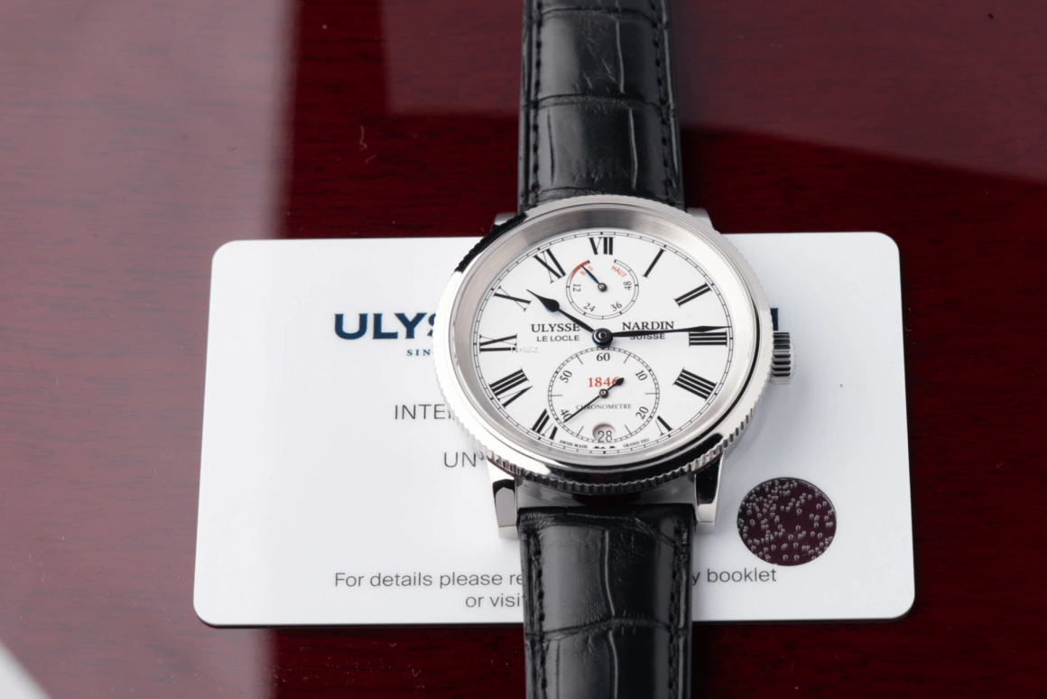 Ulysse Nardin,Marine 41mm,41mm,Stainless Steel,White,Automatic,Day,Power Reserve Indicator,1183,1183-900/EO