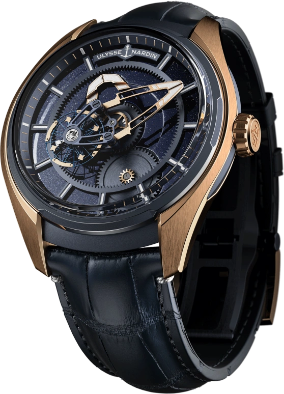 Ulysse Nardin,Freak 43mm,43mm,Rose Gold,Blue,Automatic,72hours,In-house Caliber,2305,2305-270LE-9A-AVE/1A