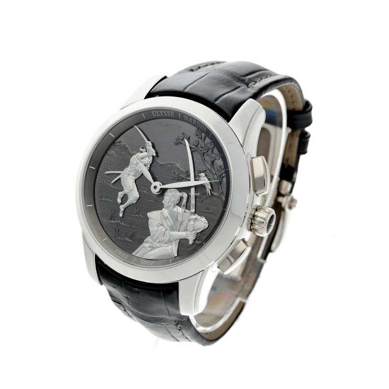Ulysse Nardin,Classico 43mm,43mm,Platinum,Grey,Silver,Automatic,Minute Repeater,40hours,6109,6109-130/SAMOURAI