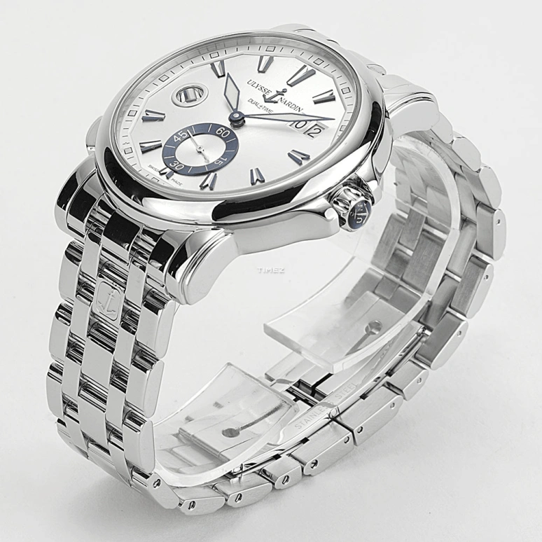 Ulysse Nardin,Dual Time 42mm,42mm,Stainless Steel,Silver,Automatic,Day,Dule Time,243,243-55-7/91