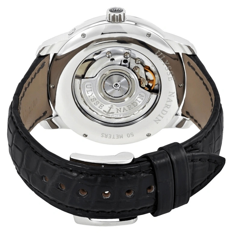 Ulysse Nardin,Classico 40mm,40mm,Stainless Steel,Black,Automatic,Moonphase,Day,8293,8293-122B-2/42