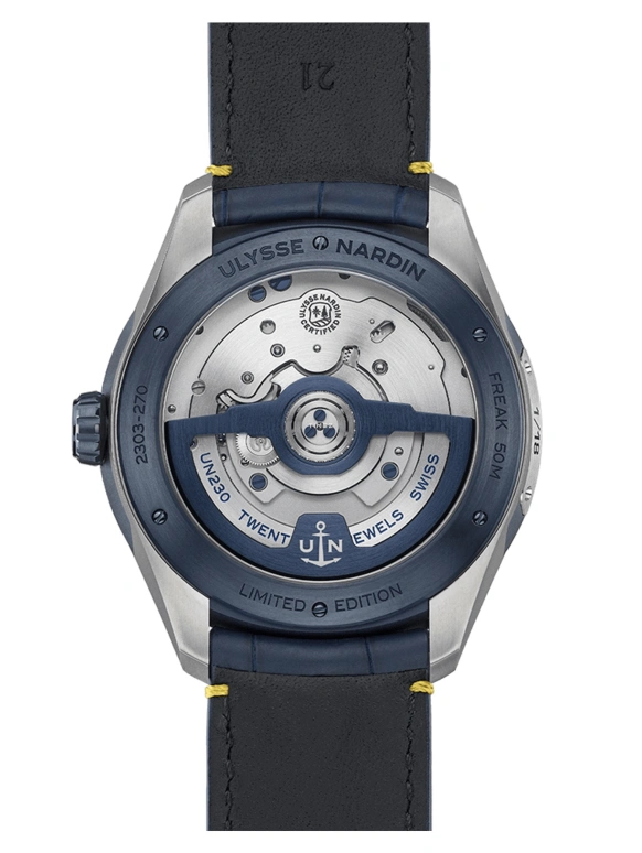 Ulysse Nardin,Freak 43mm,43mm,Titanium,Blue,Automatic,72hours,In-house Caliber,2303,2303-270LE/03-MARQ